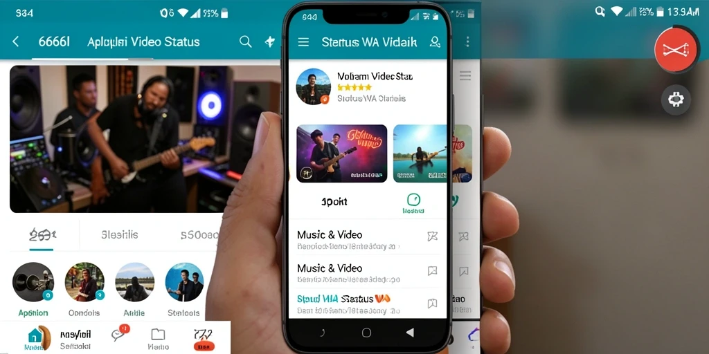 Tampilan antarmuka aplikasi 666I untuk video status WA.
