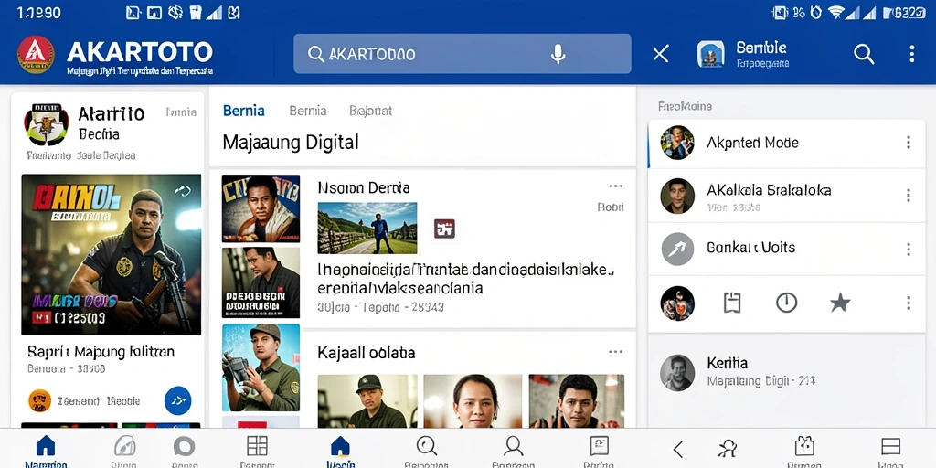 Tampilan antarmuka AKARTOTO yang sederhana dan elegan.
