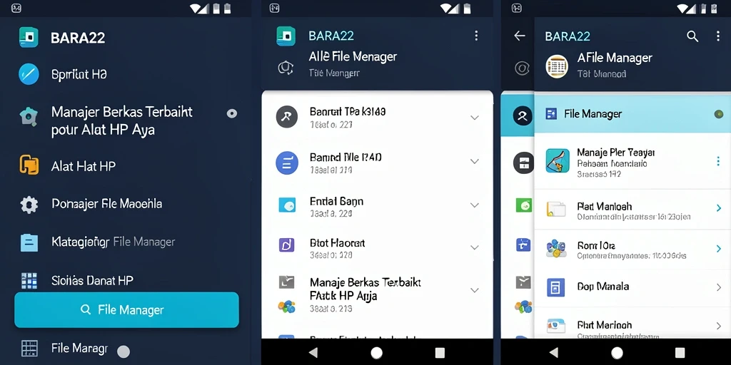 Tampilan antarmuka BARA22 yang user-friendly dan fungsional sebagai File Manager.