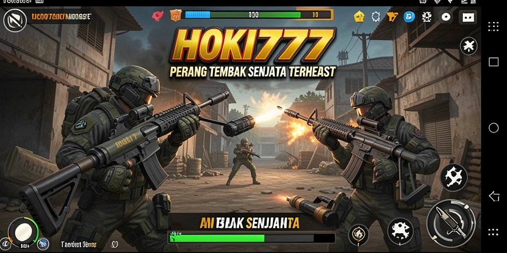 Tampilan antarmuka HOKI777 dalam aksi tembak-menembak yang seru.