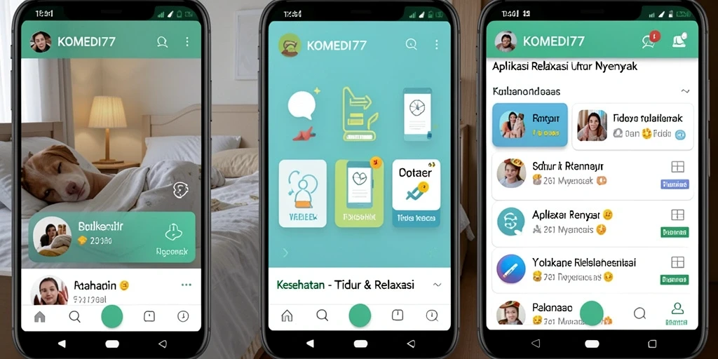 Antarmuka KOMEDI77 yang sederhana untuk relaksasi dan tidur nyenyak.