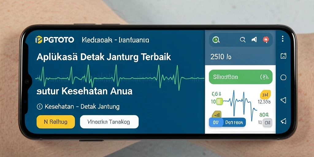 Tampilan antarmuka PGTOTO yang menampilkan pemantauan detak jantung pengguna.