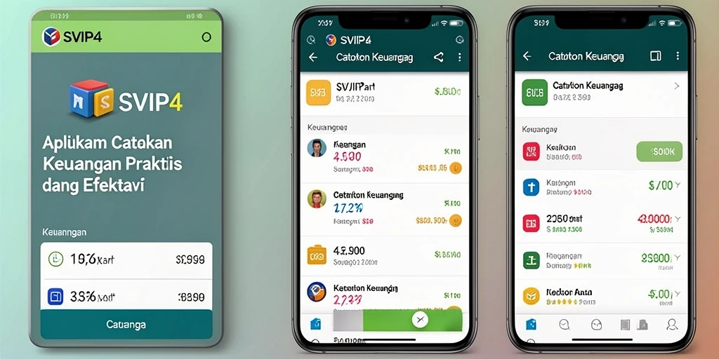 Tampilan antarmuka aplikasi SVIP4 yang sederhana dan informatif.